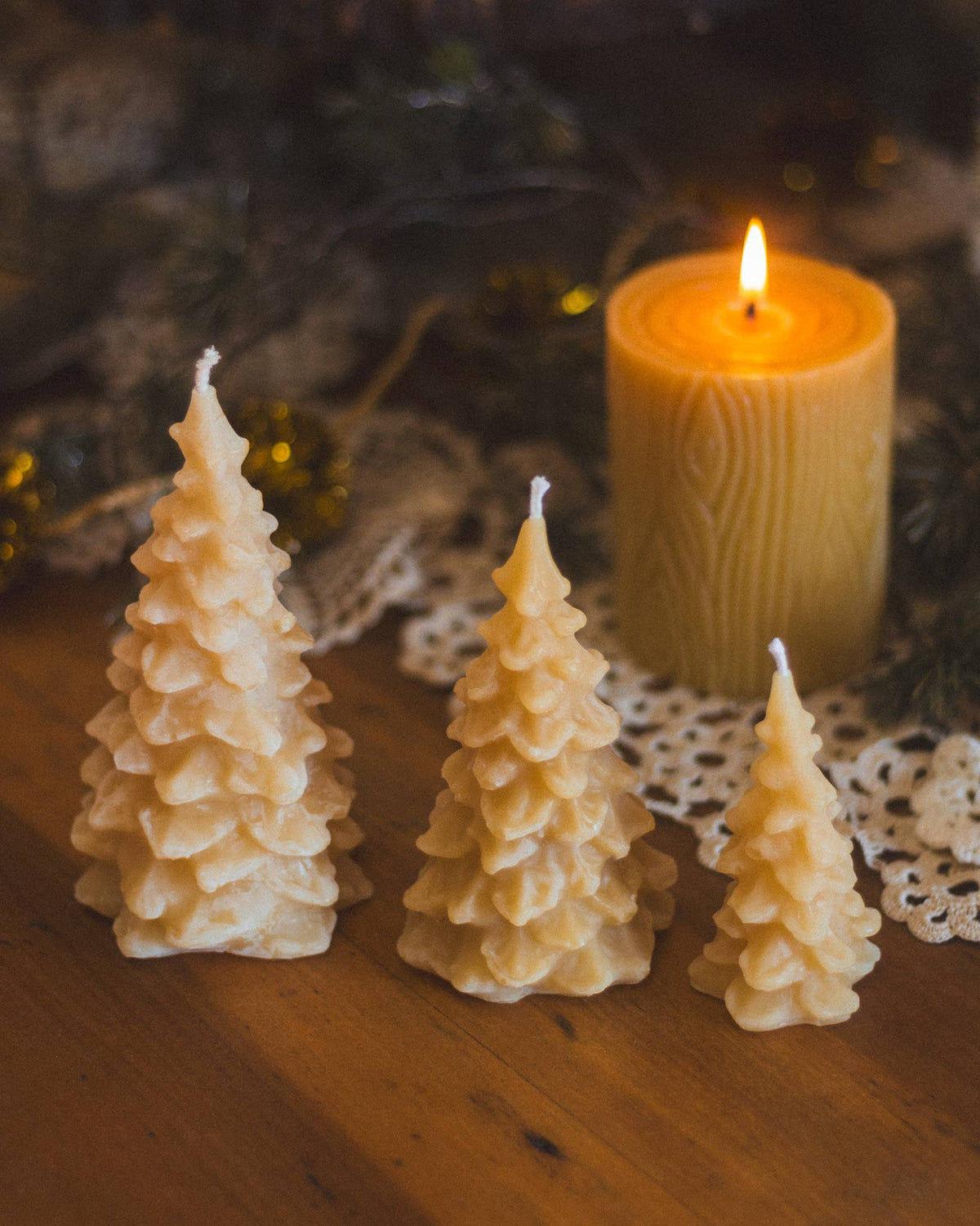 Beeswax Tree Candle: Small