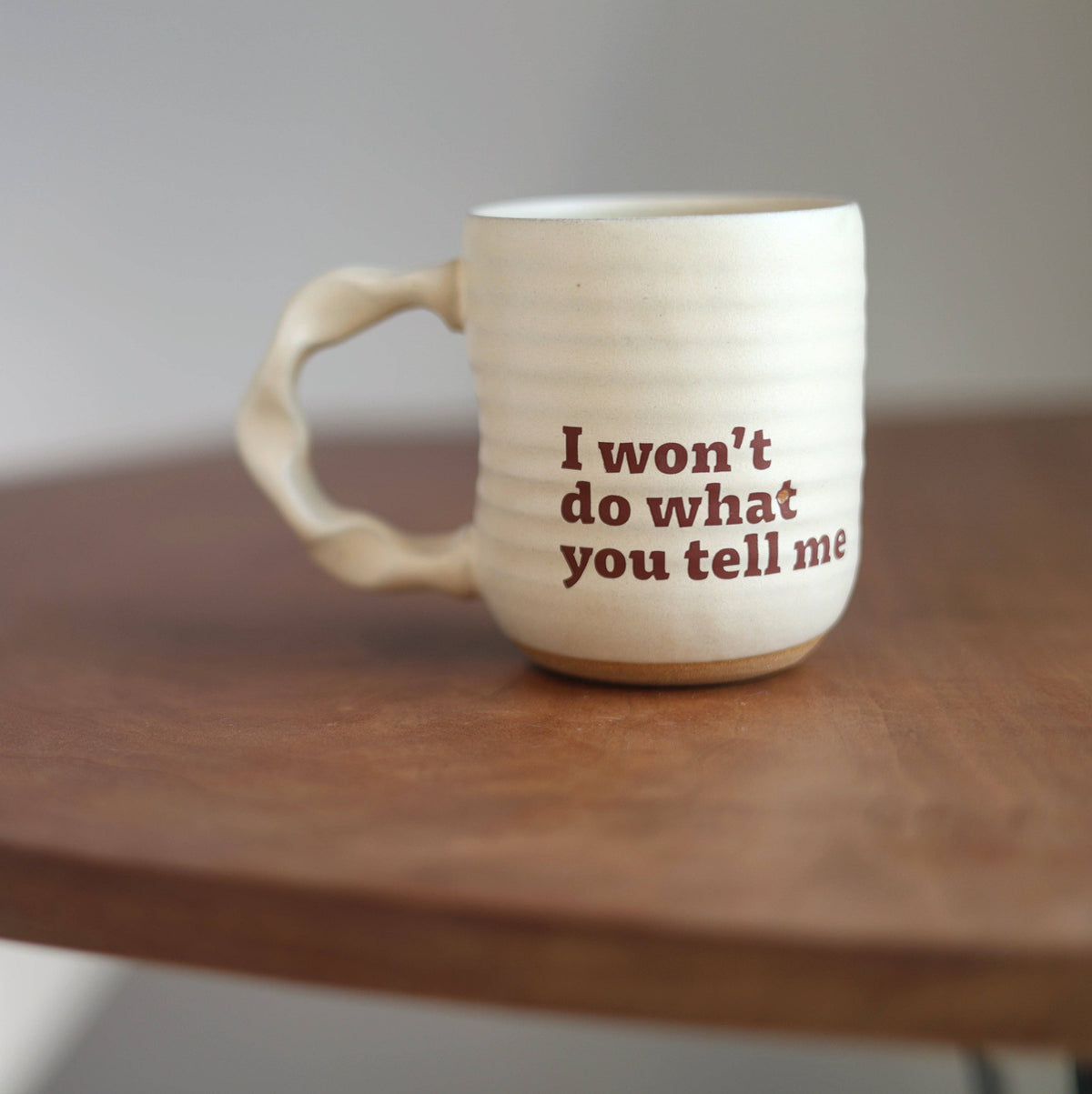 Companion Mug I Won't Do What You Tell Me Handmade Ceramic