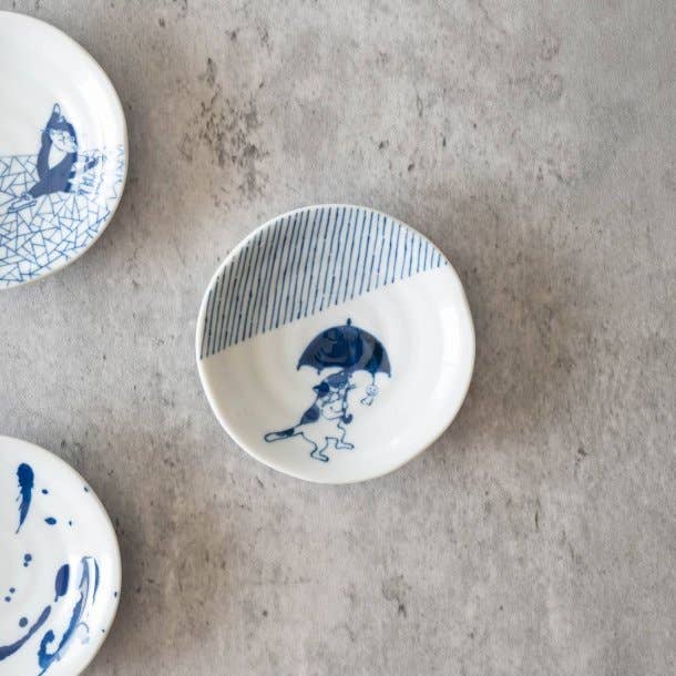 SHICHI SOMENEKO Plate 10cm: Tokusa