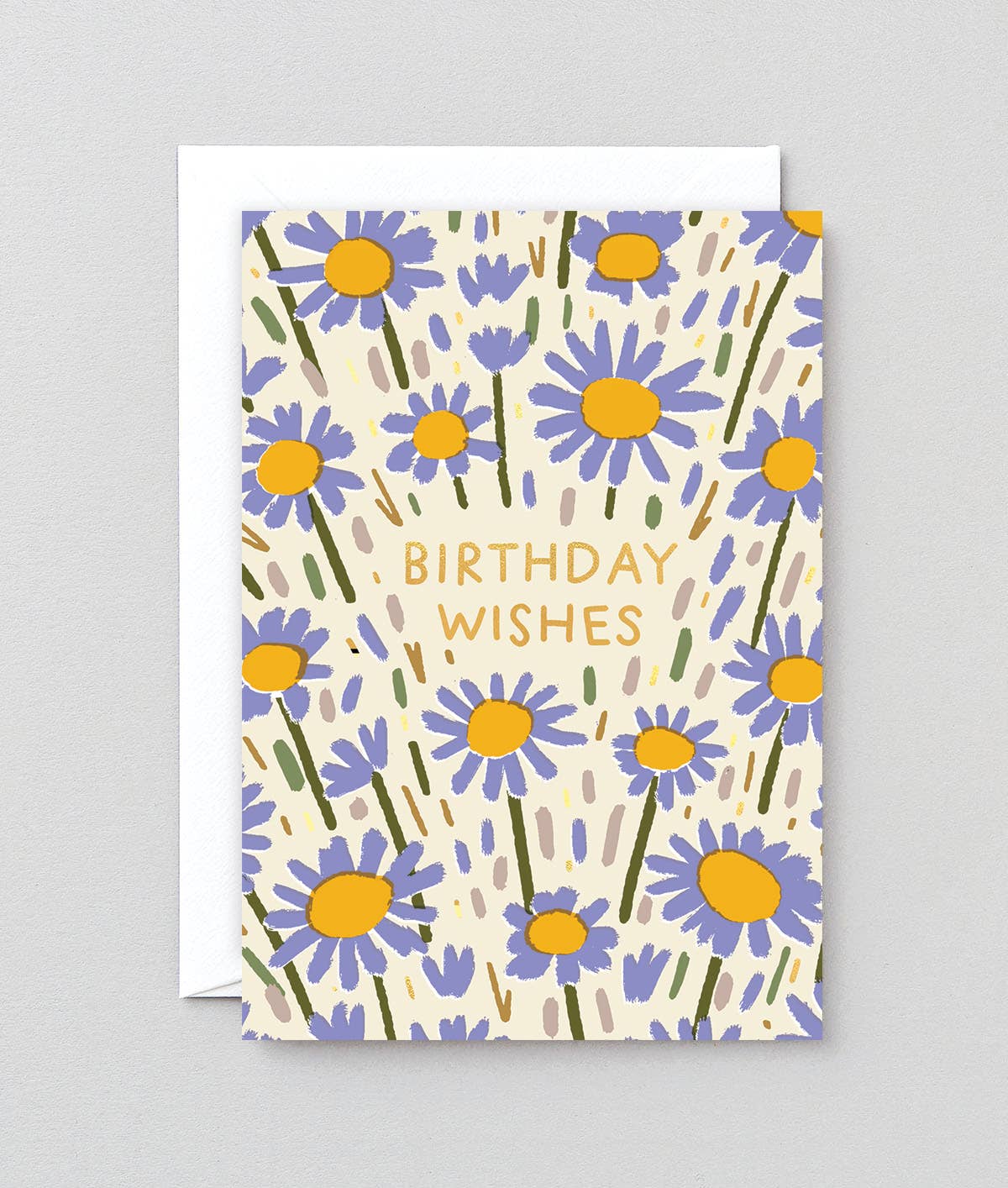 Flower Field Birthday Foiled Greetings Card
