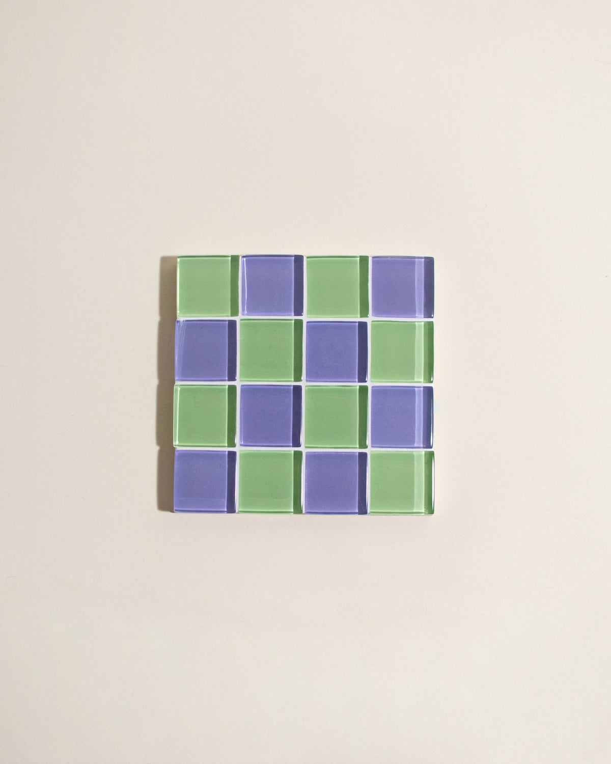 GLASS TILE COASTER - Ube Matcha Latte