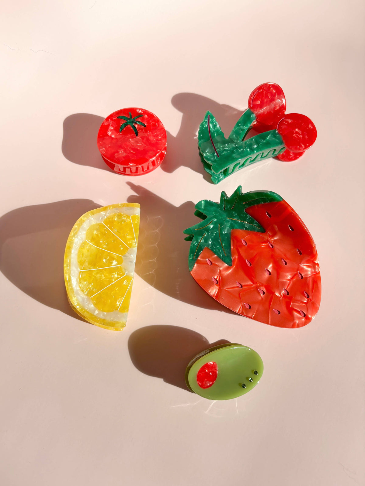 Sunshine Yellow Lemon Claw Clip // Cellulose Acetate 