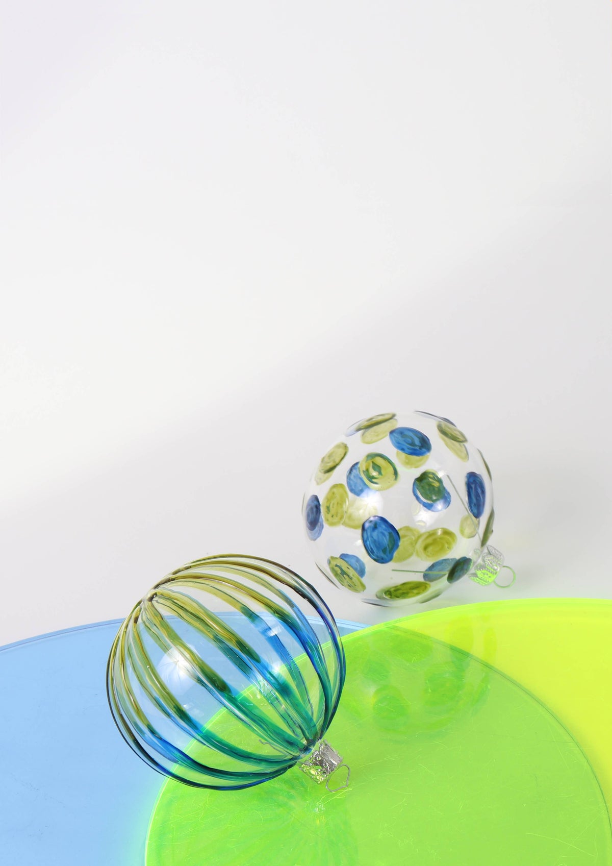 Spot Ornament, 8cm Blue &amp; Green