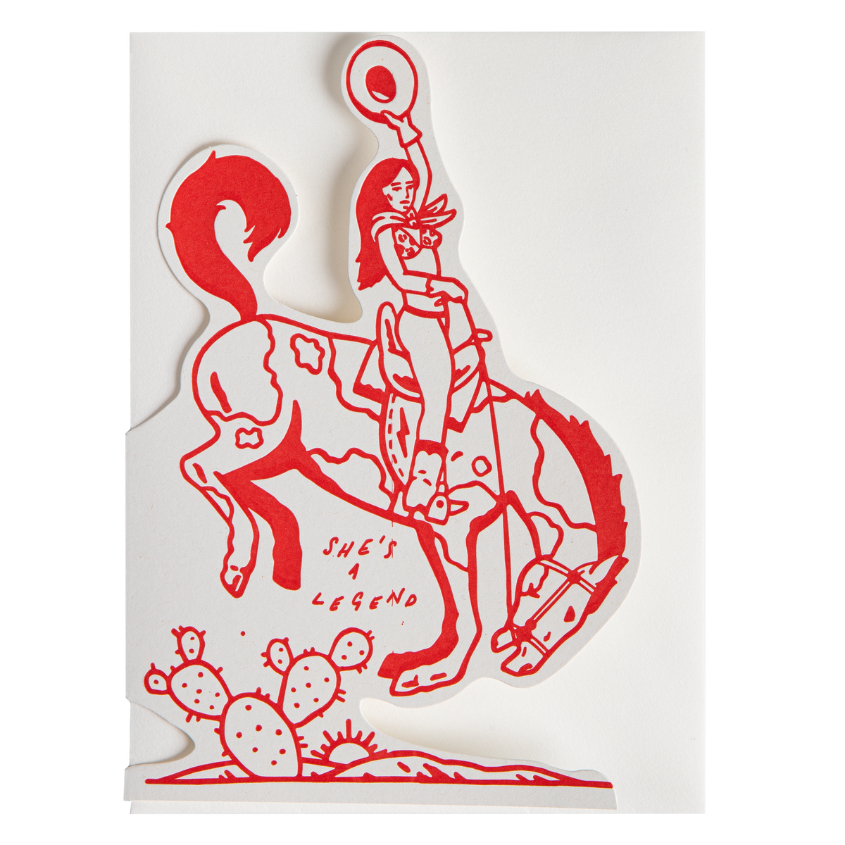 She's A Legend Cowgirl | Cut-Out - Greeting Card