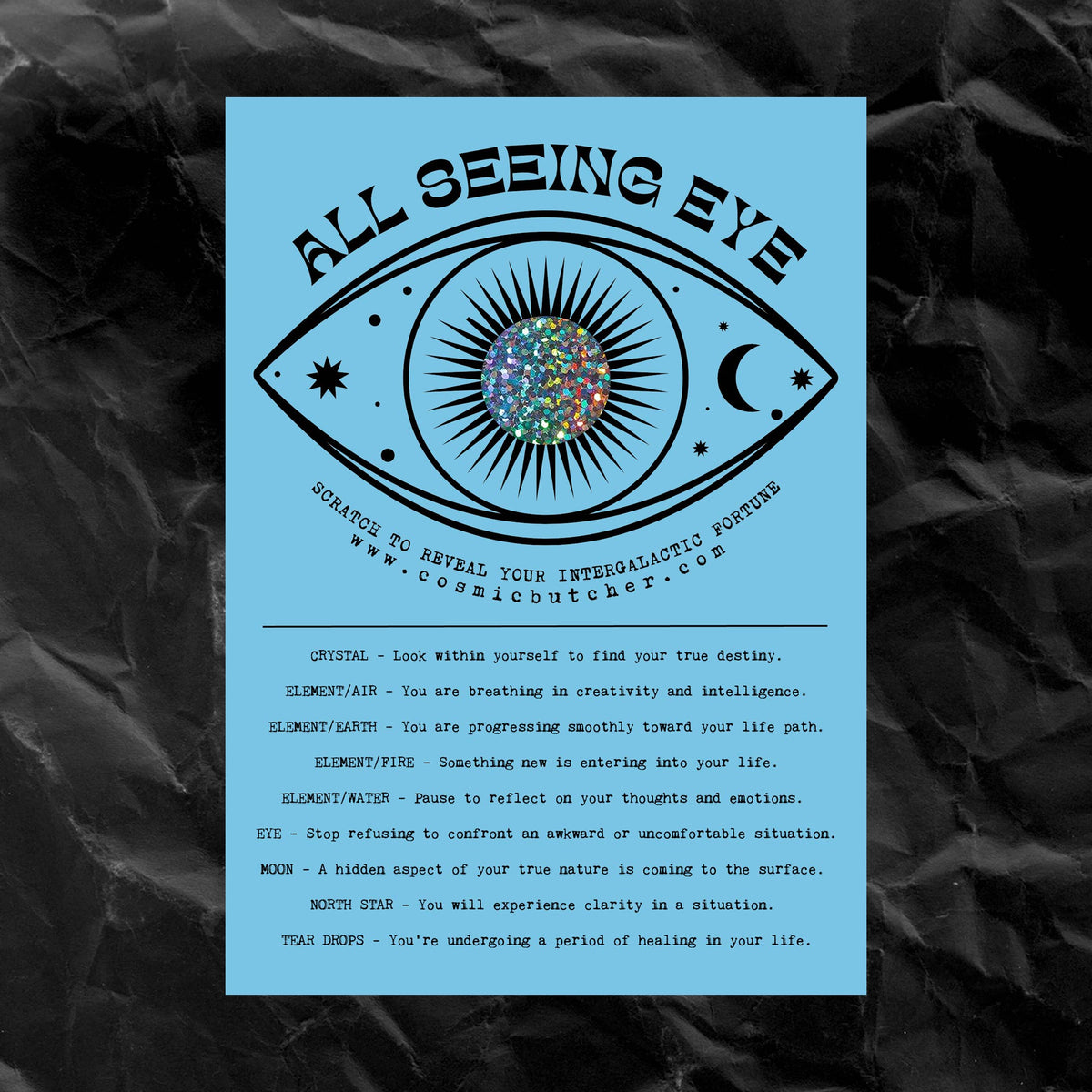 "ALL SEEING EYE" Scratch Fortune Card