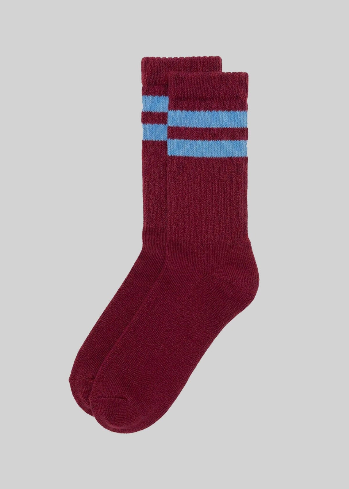 The Retro Double Stripe: Burgundy/Col. Blue