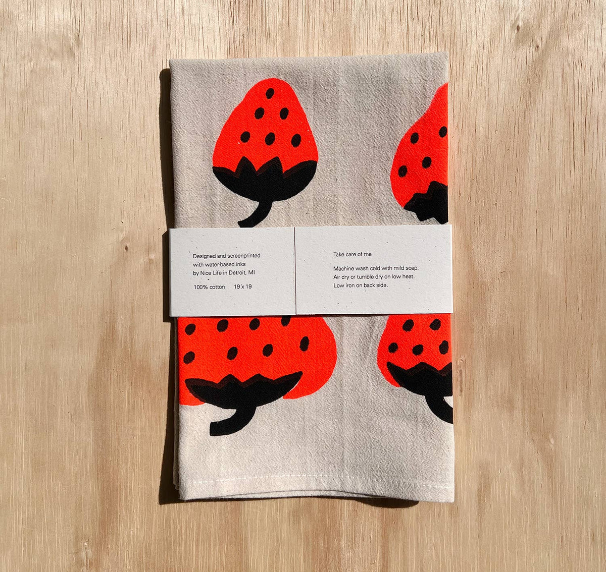 Strawberry Tea Towel: Red