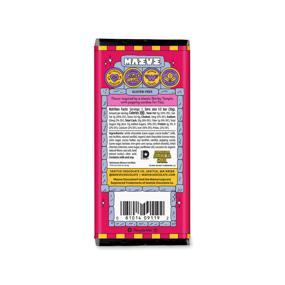 NEW! Virgin Dirty Shirley Truffle Bar