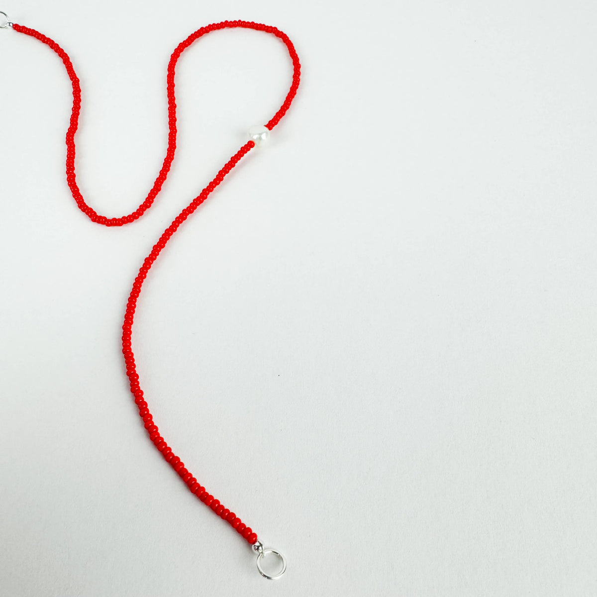 The Khadi Necklace - Red: 17&quot; / Gold Filled