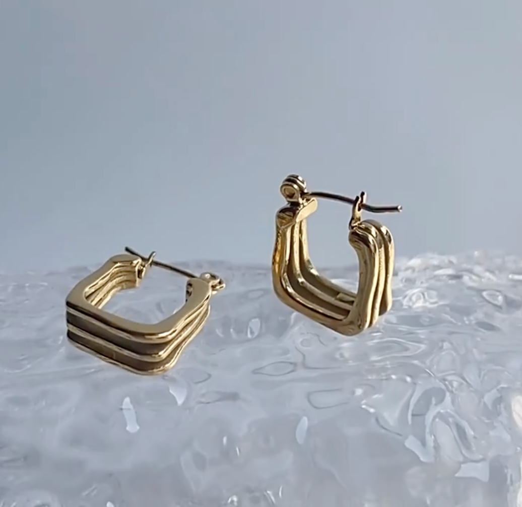 Arwin - Organic Triple Layer Hoop Earrings