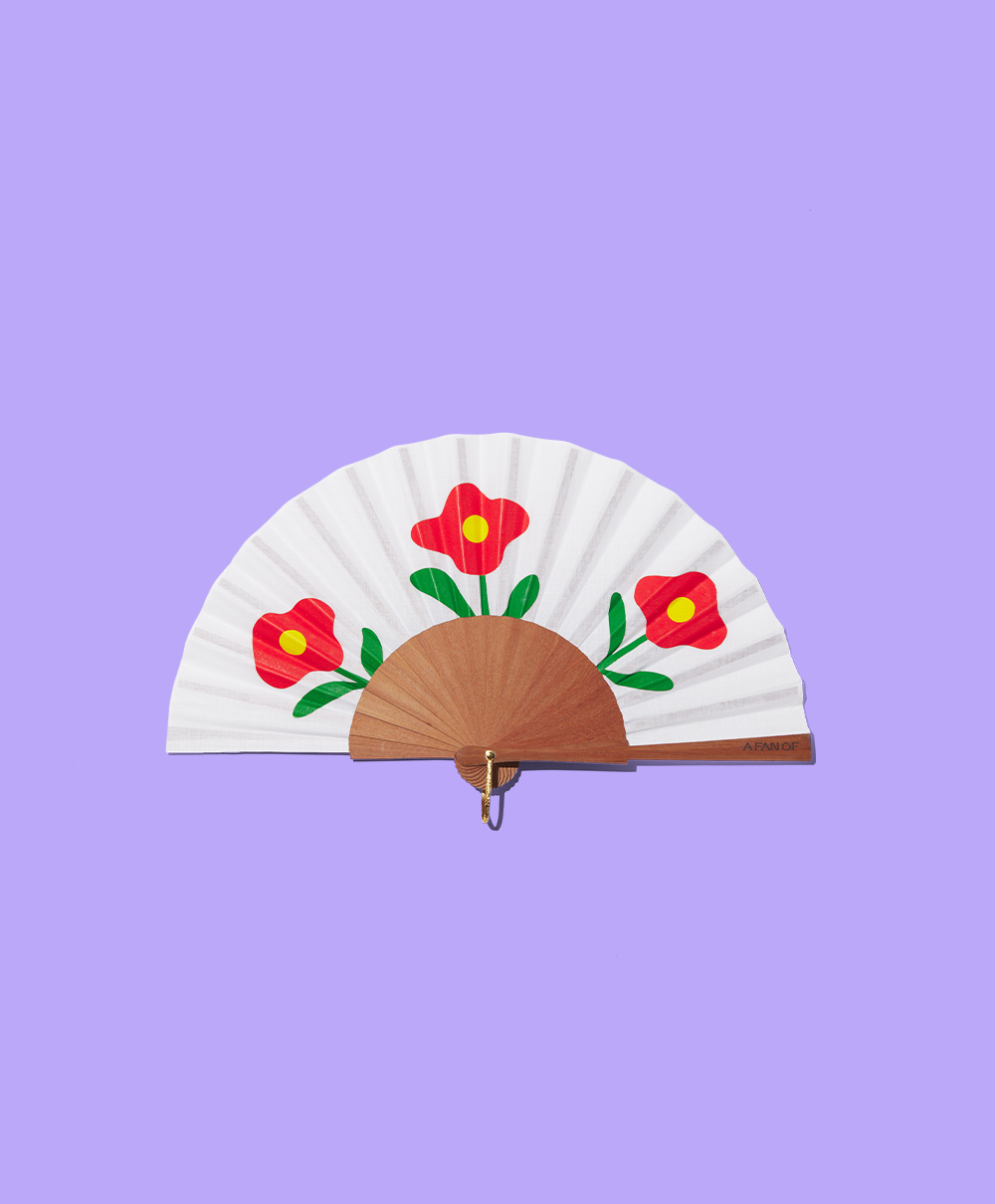 “Wild Poppies” Fan (Mini)