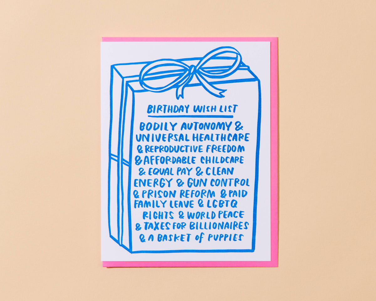 Woke Birthday Letterpress Greeting Card
