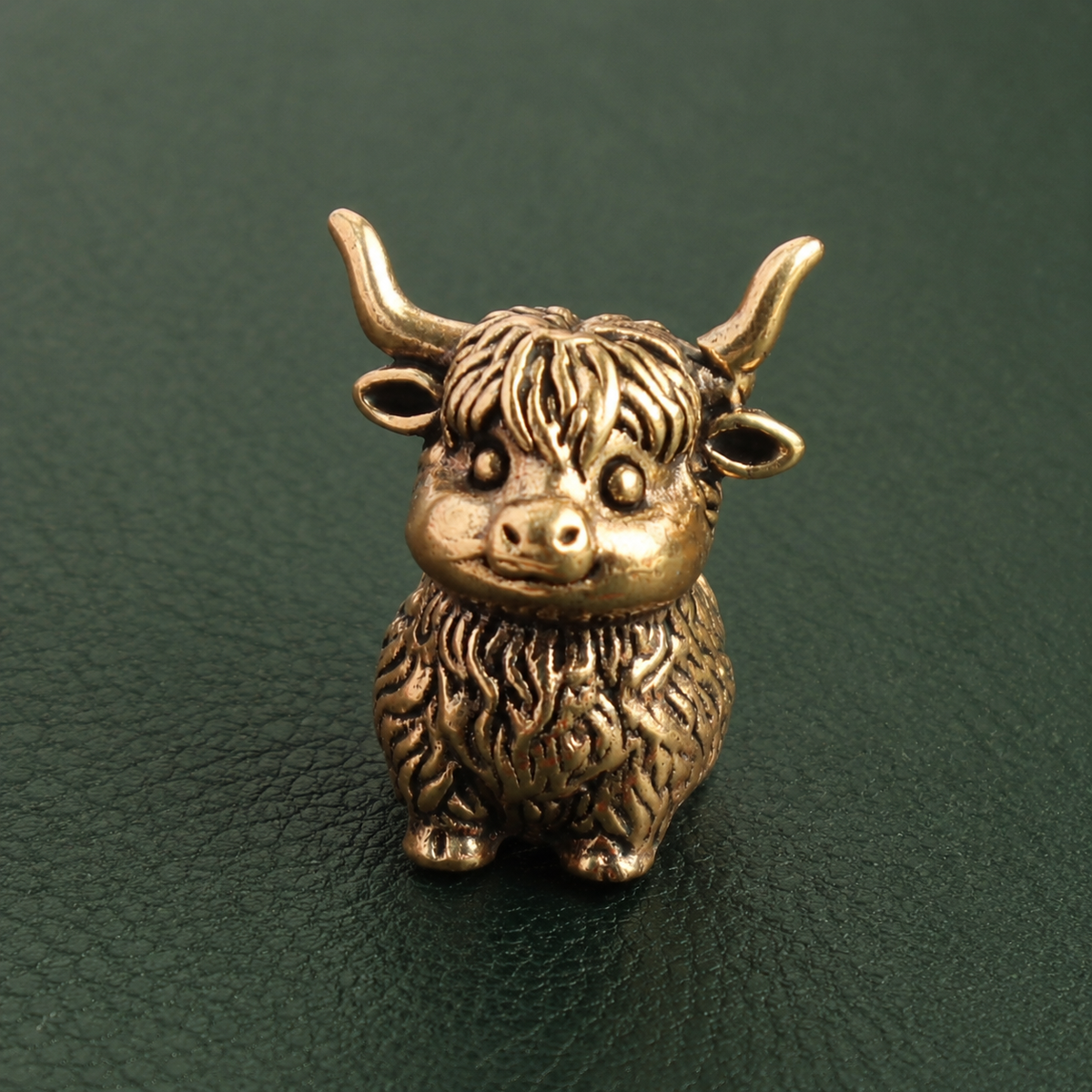 Solid Brass Highland Yak Figurine Decor: A1