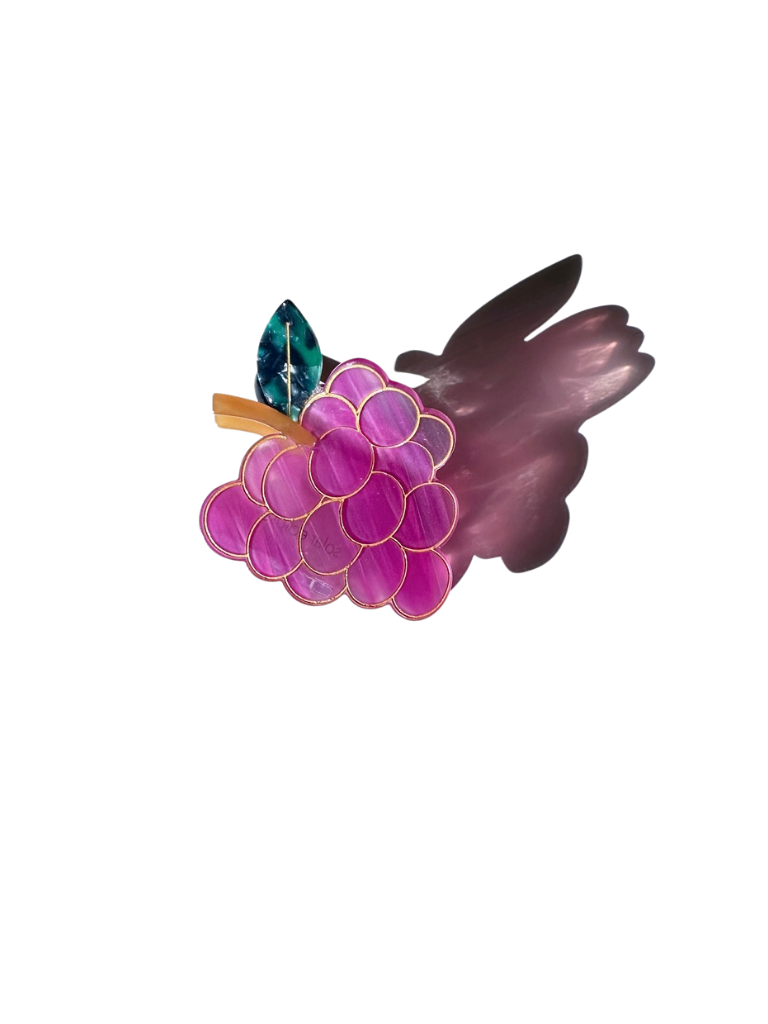 Hand-painted Grapes Fruit Claw Hair Clip