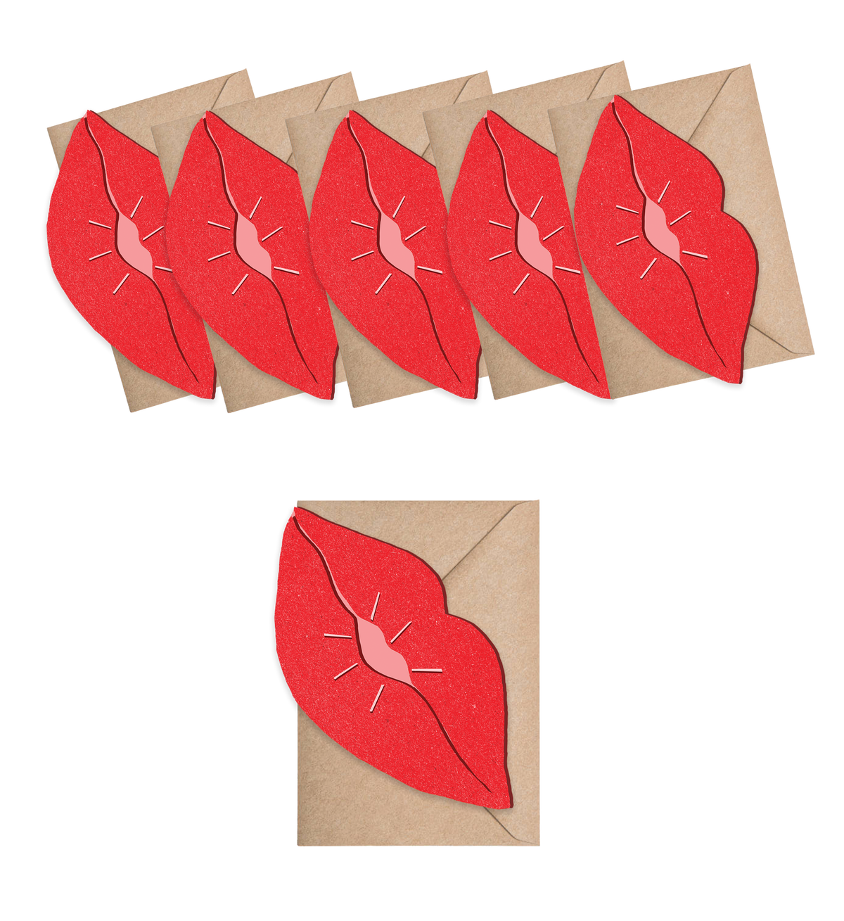 Bisou Lips  Mini Cards - box of 6