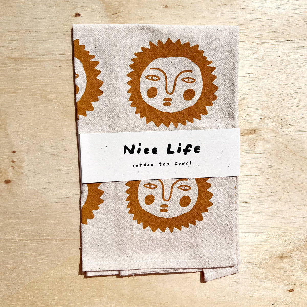 Sun tea towel: Gold