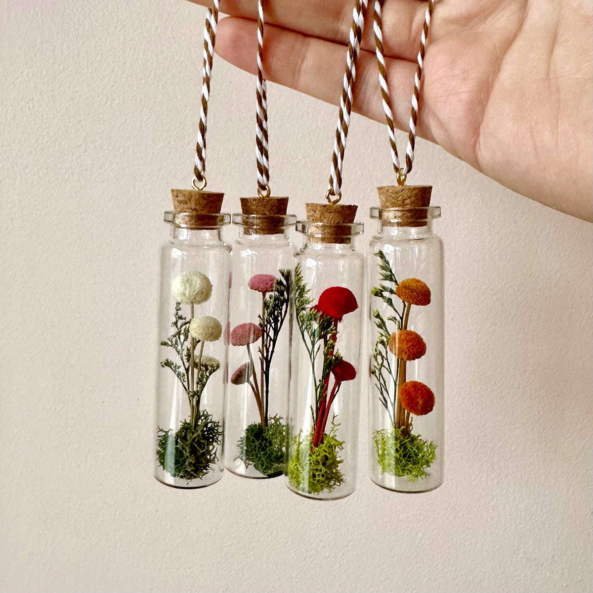 Mix Mushroom Flower Fields Terrarium Ornament