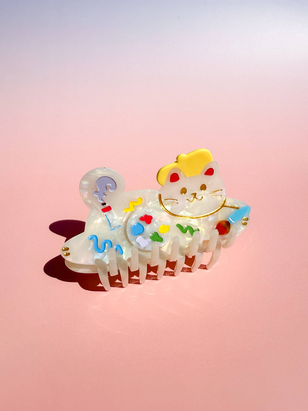 Artist Cat Hair Claw Clip