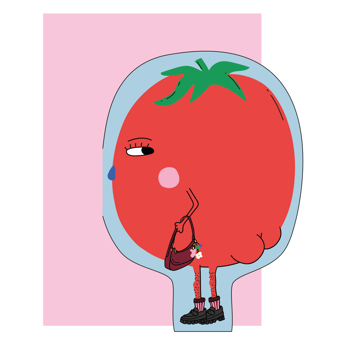 Hey Tomato! Die cut everyday greeting card | funny card
