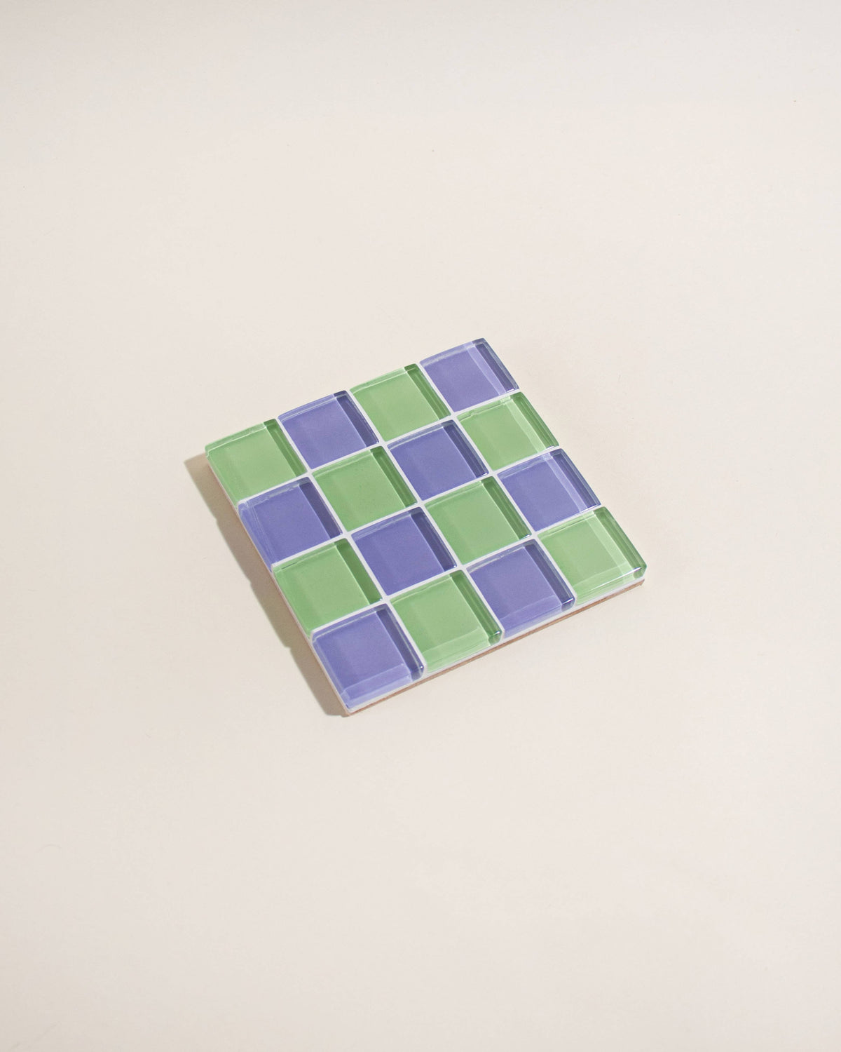 GLASS TILE COASTER - Ube Matcha Latte