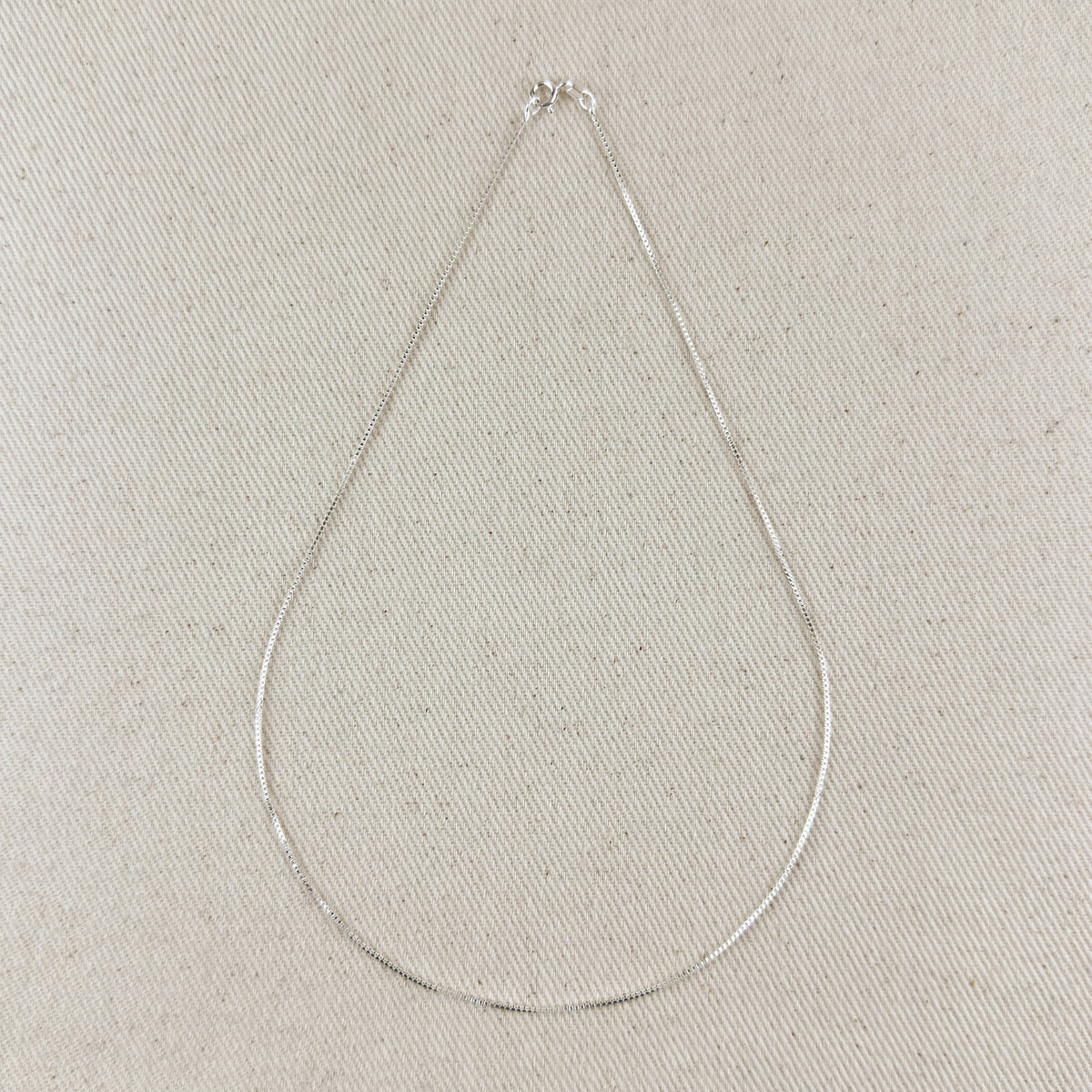 Sterling Silver Box Chain 0.8mm: 16 inches