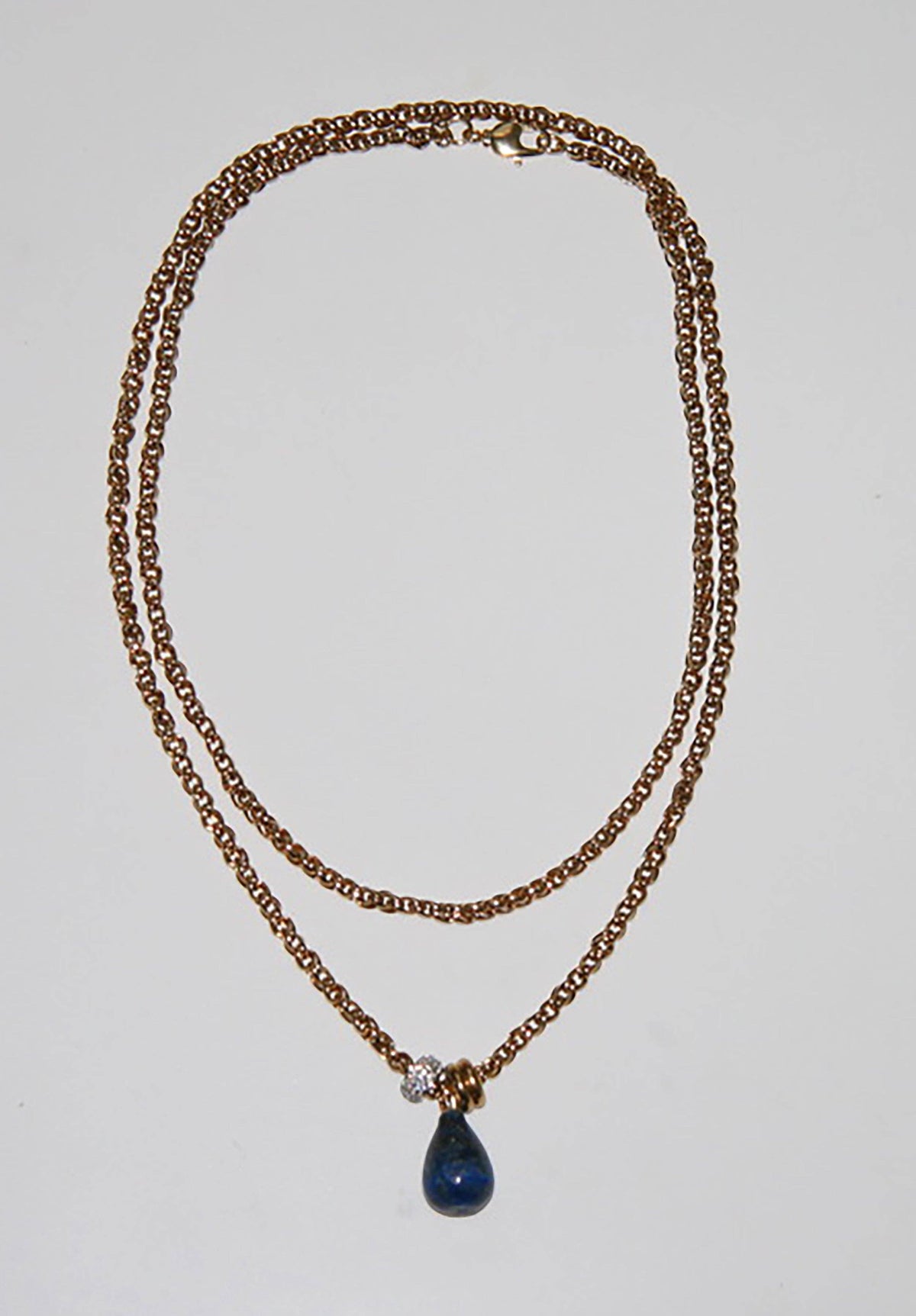 Lou Lapis Pendant Gold Chain Necklace
