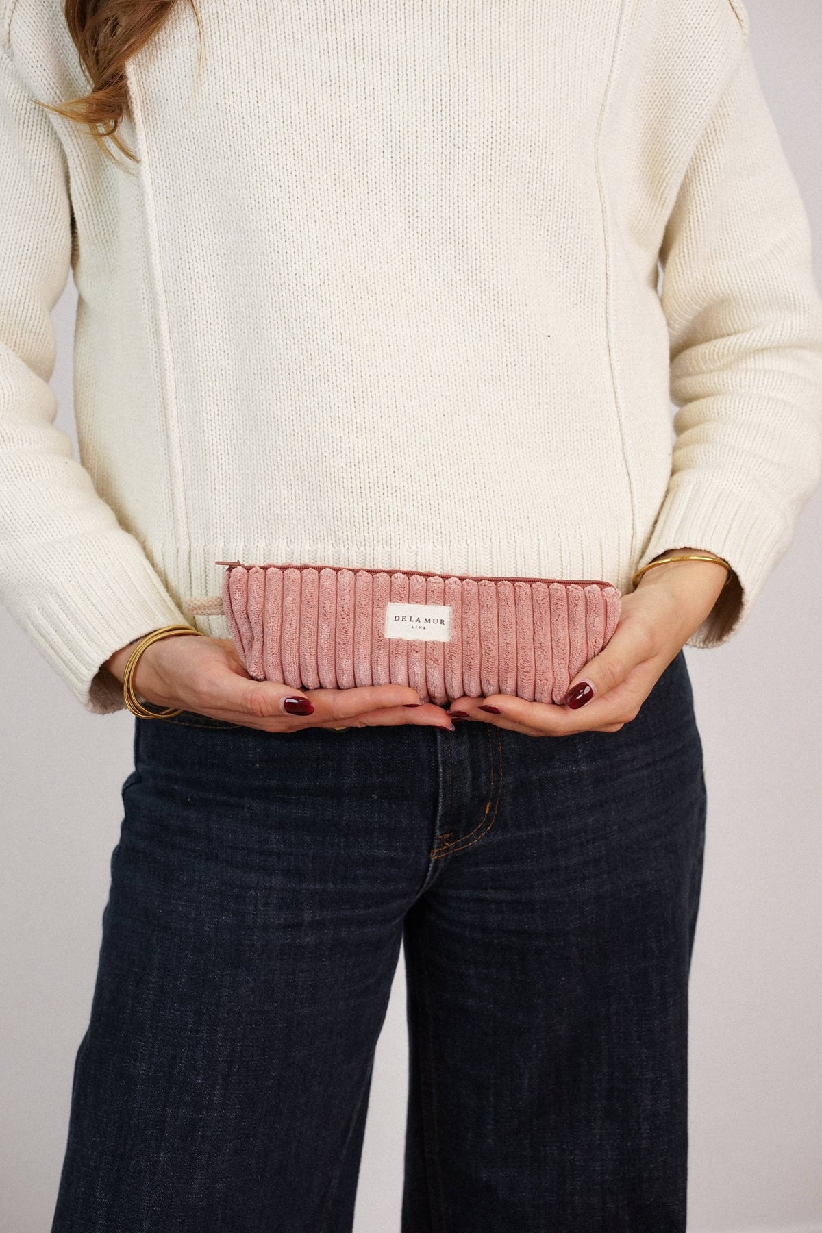 Corduroy Pencil Case – Dusty Rose (Crepe)