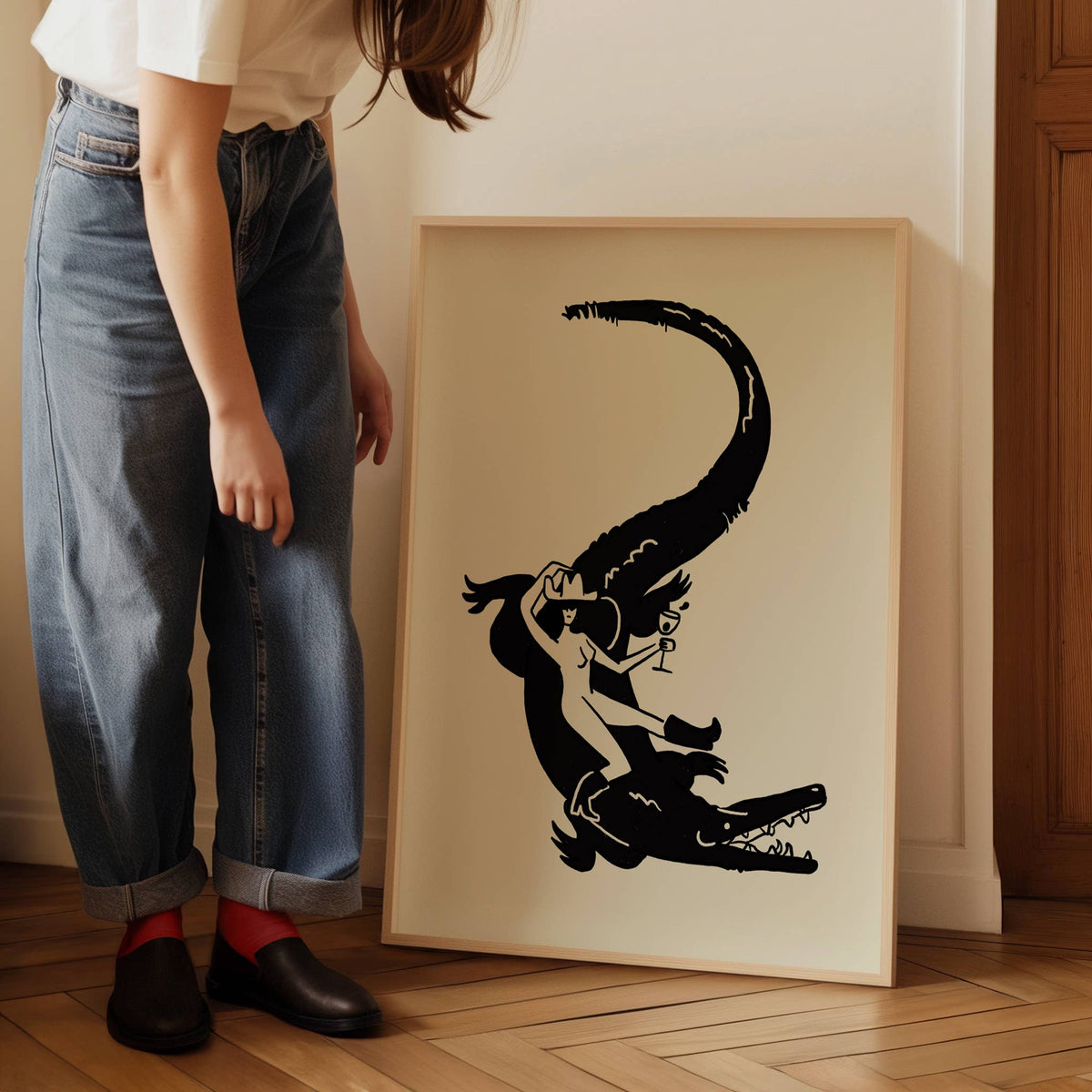 &quot;Florida Woman&quot; Minimal Western Art Print: 8x10