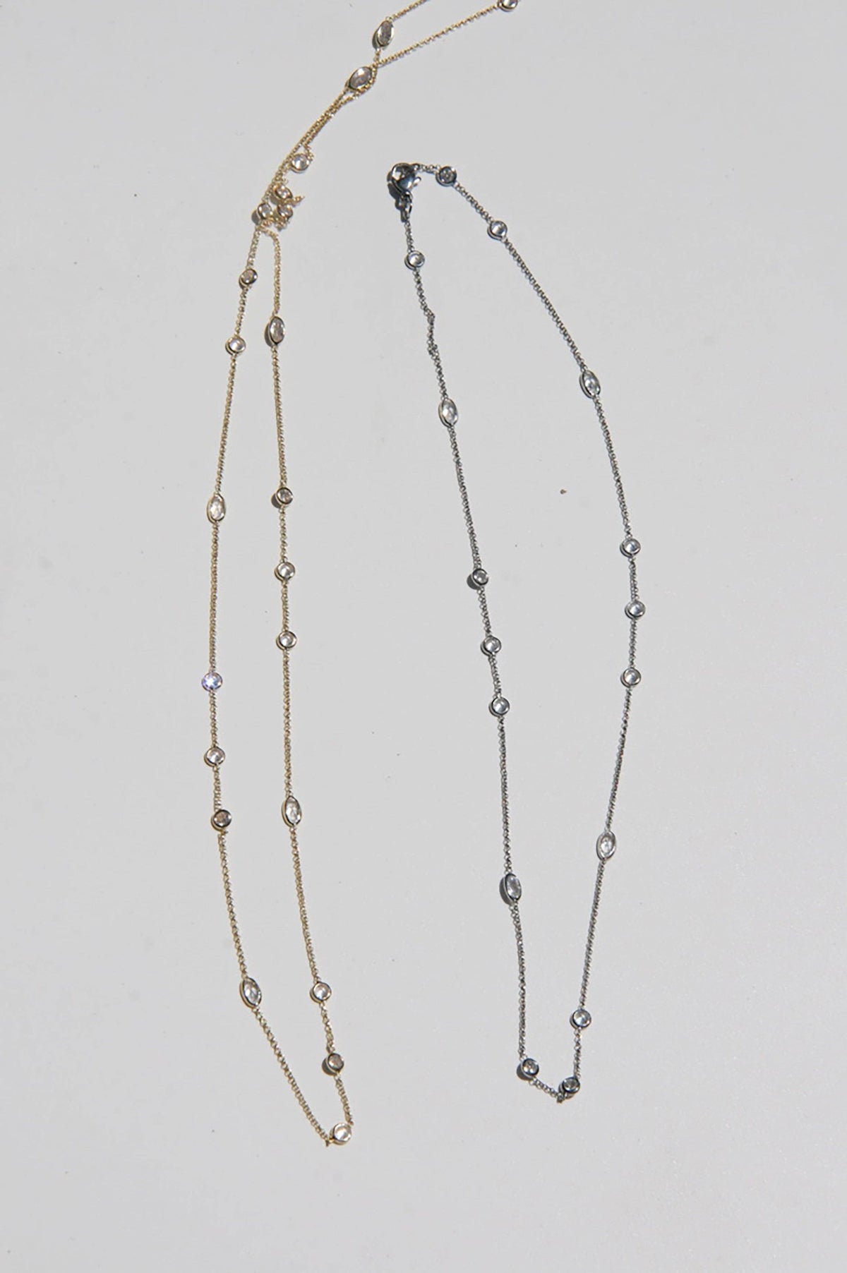 Sloane Vintage-Inspired Link &amp; Chain Necklace: Rhodium / 16&quot;
