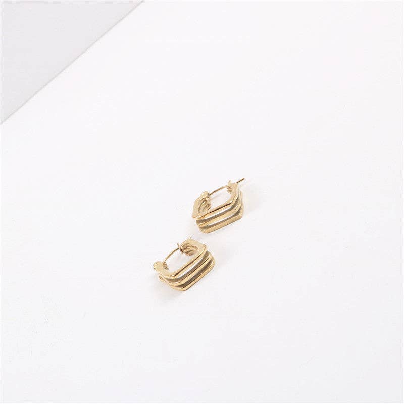 Arwin - Organic Triple Layer Hoop Earrings