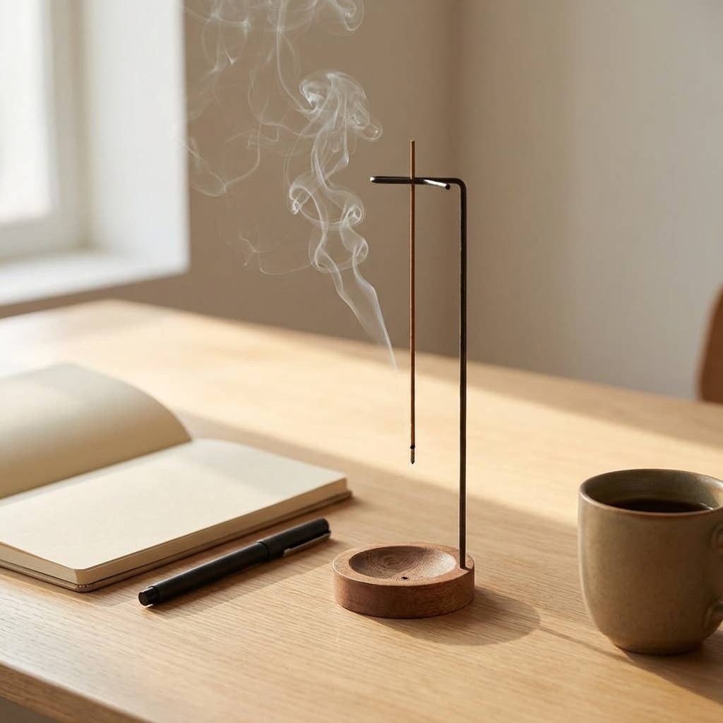Kanso Suspended Incense Holder: Dark Wood