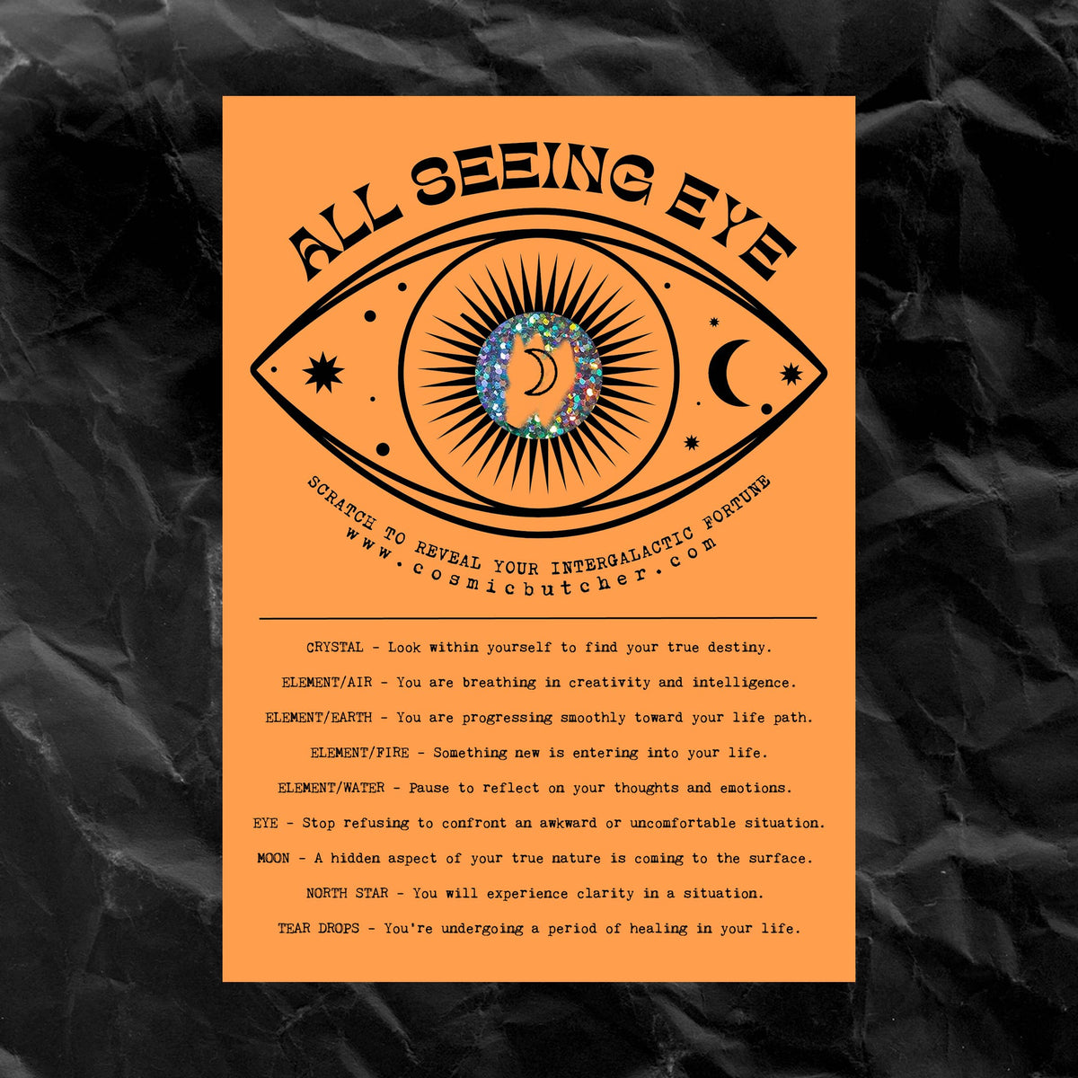 "ALL SEEING EYE" Scratch Fortune Card