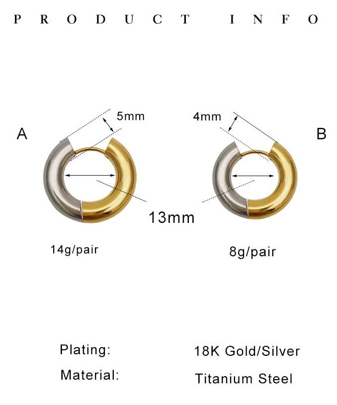 Undecided- Two Tone Earring Pair