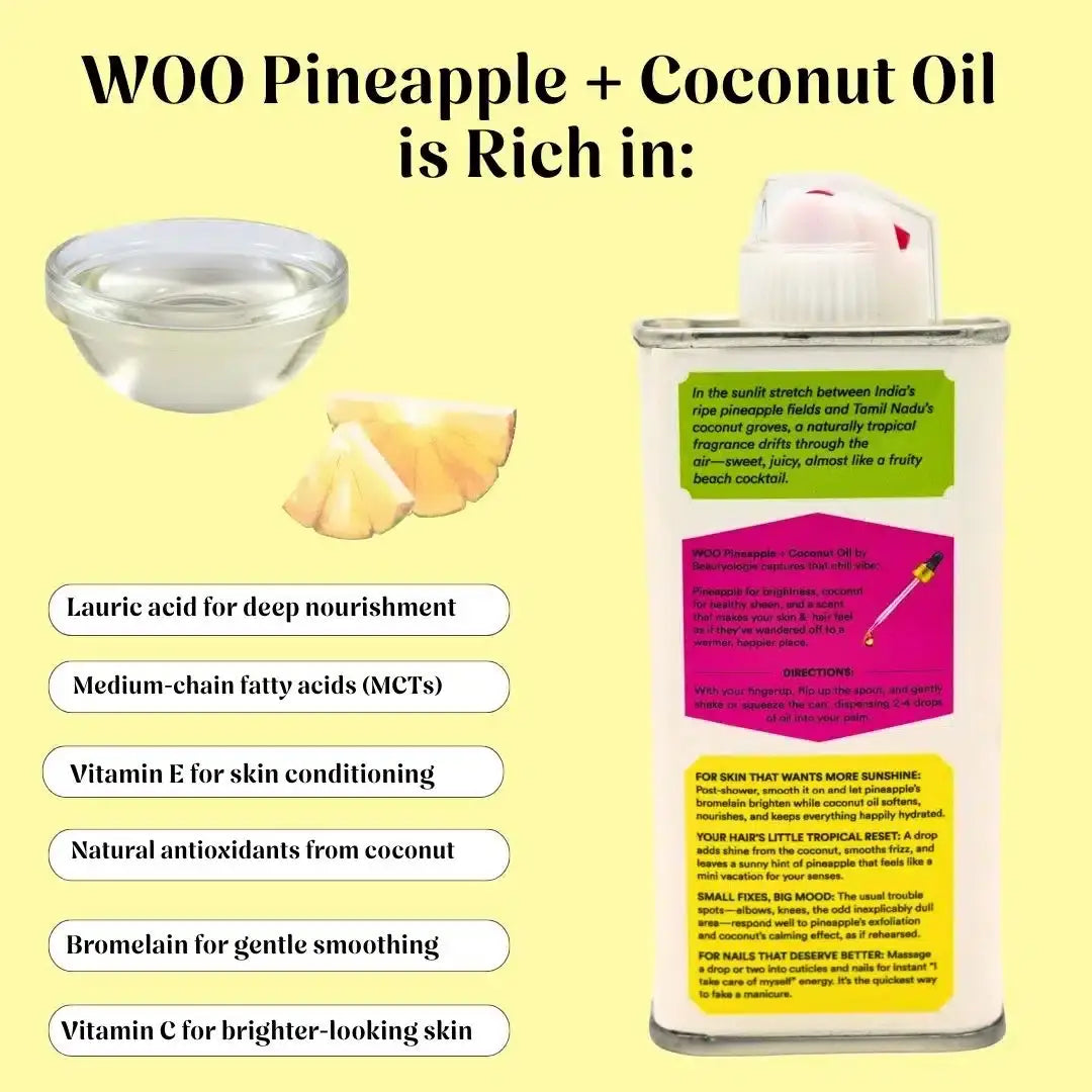 Pineapple + Coconut Oil, 100% Organic