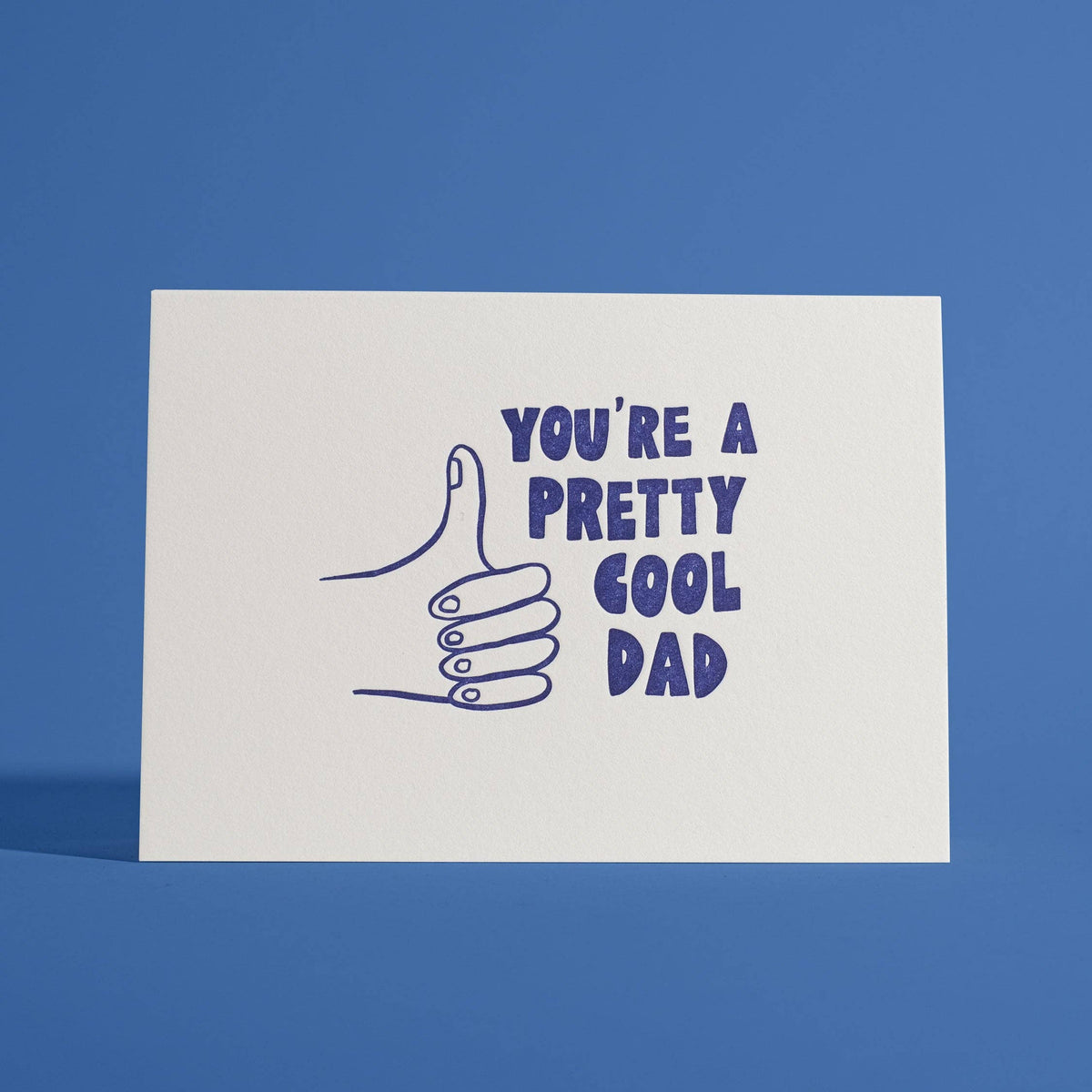 Cool Dad Letterpress Greeting Card