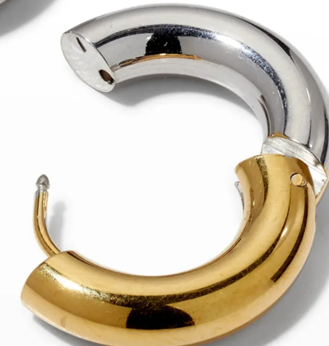 Undecided- Two Tone Earring Pair