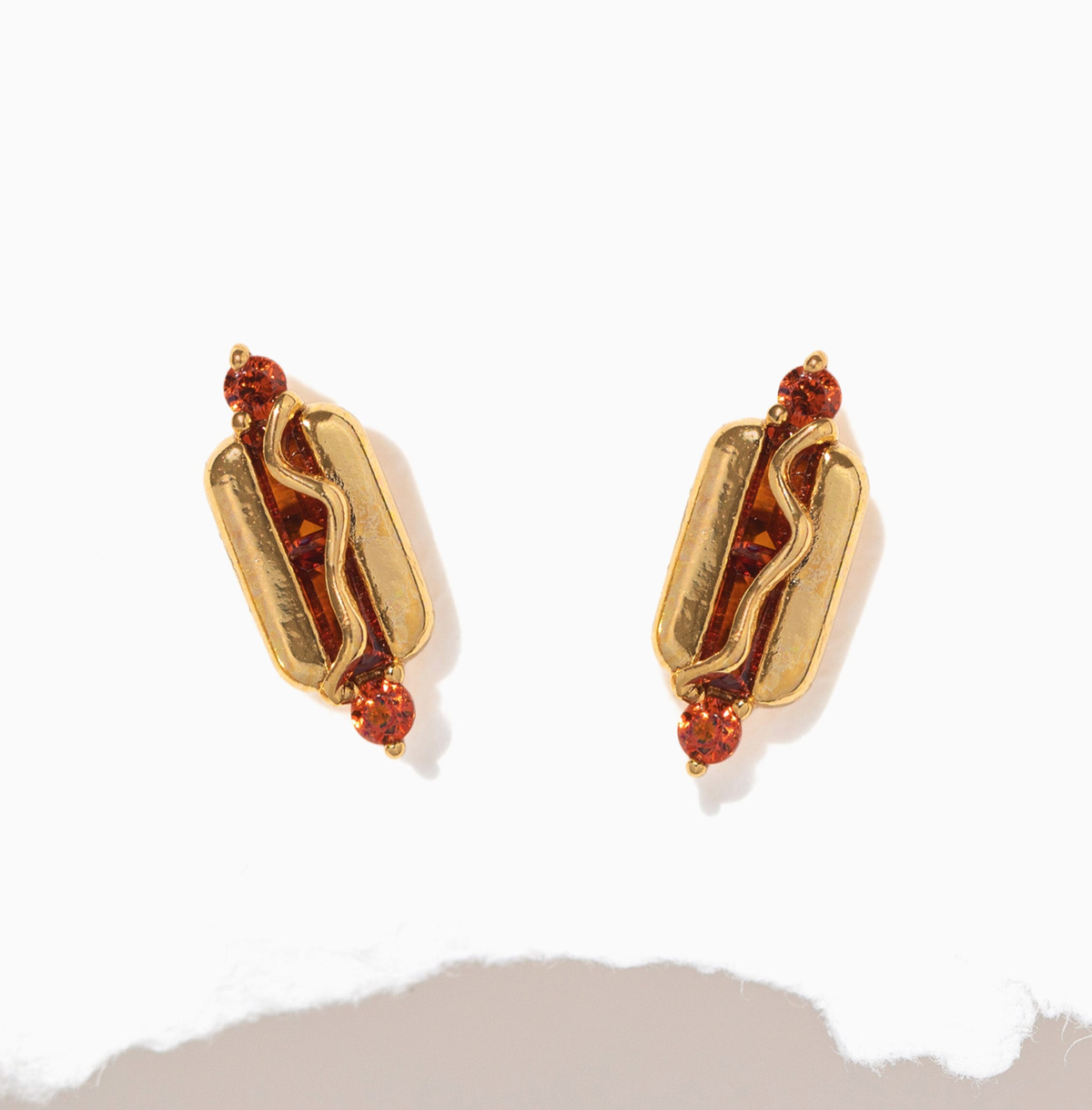 Hot Dog Studs: Gold sold SINGLE