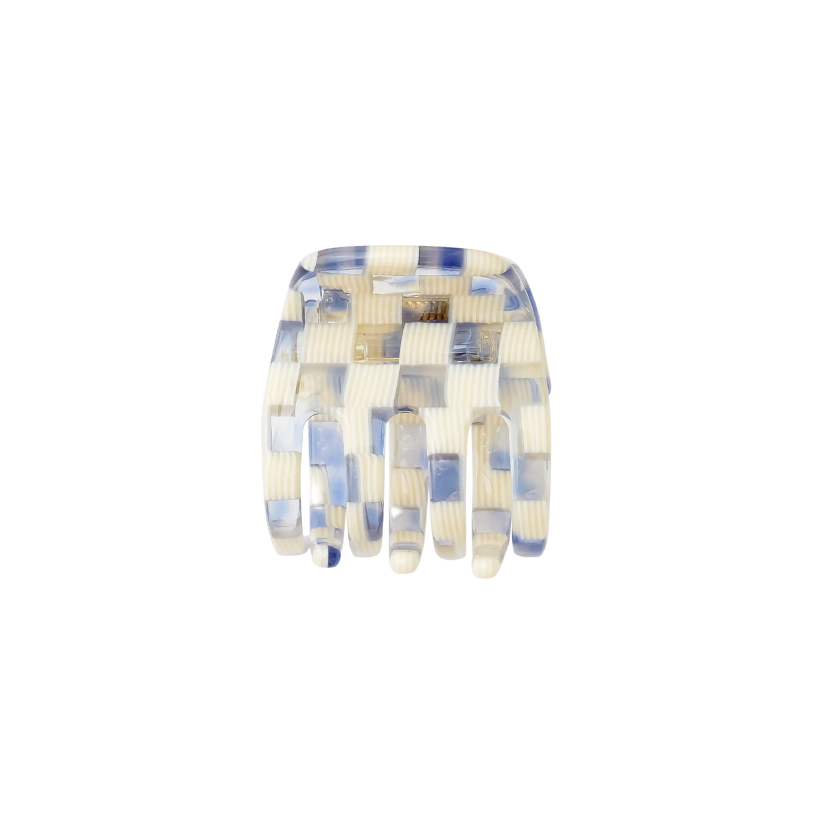 Small Hair Claw Clip — Sky Checker: No Charm Eyelet (Standard)