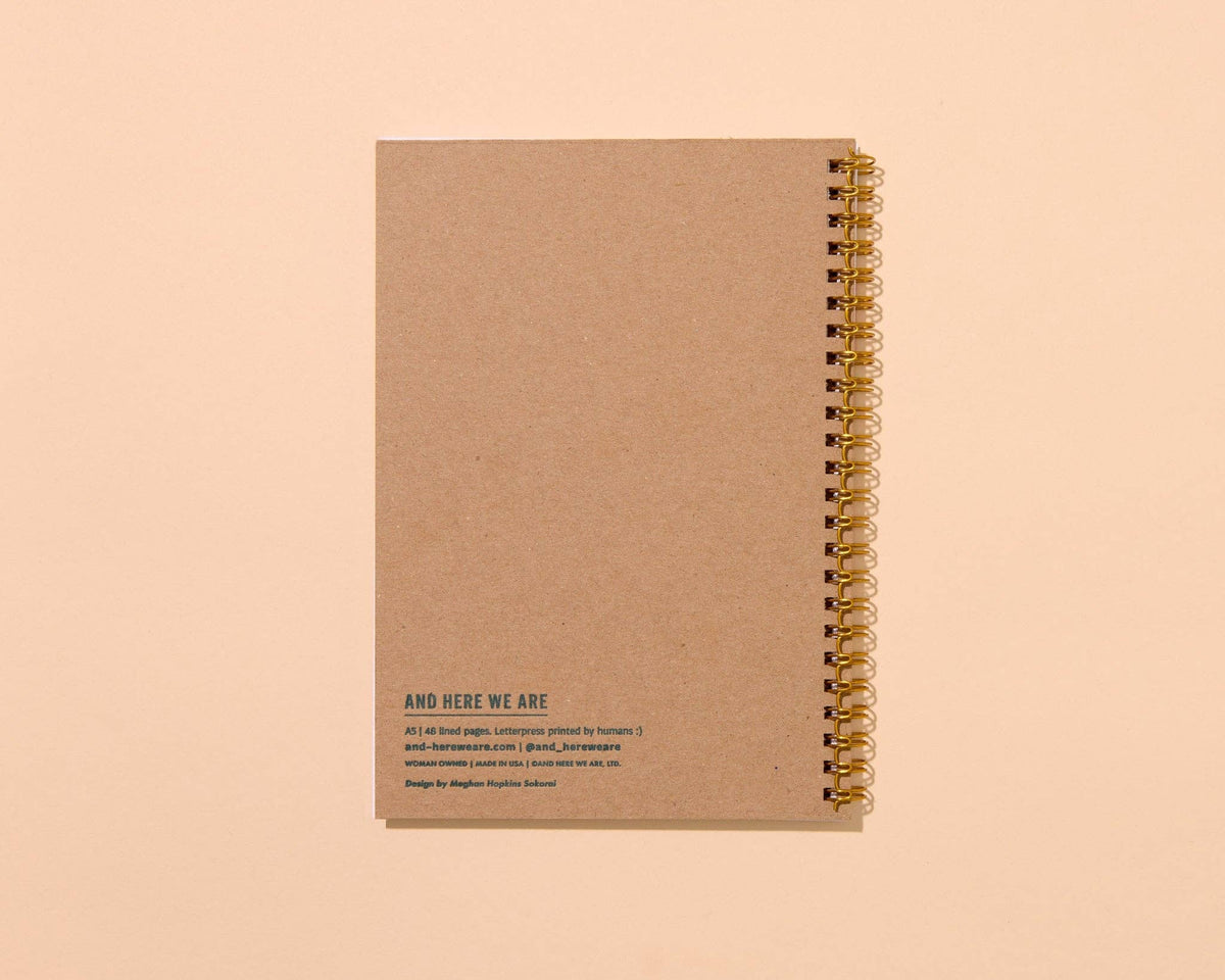 Bows Letterpress Spiral Notebook - Coquette