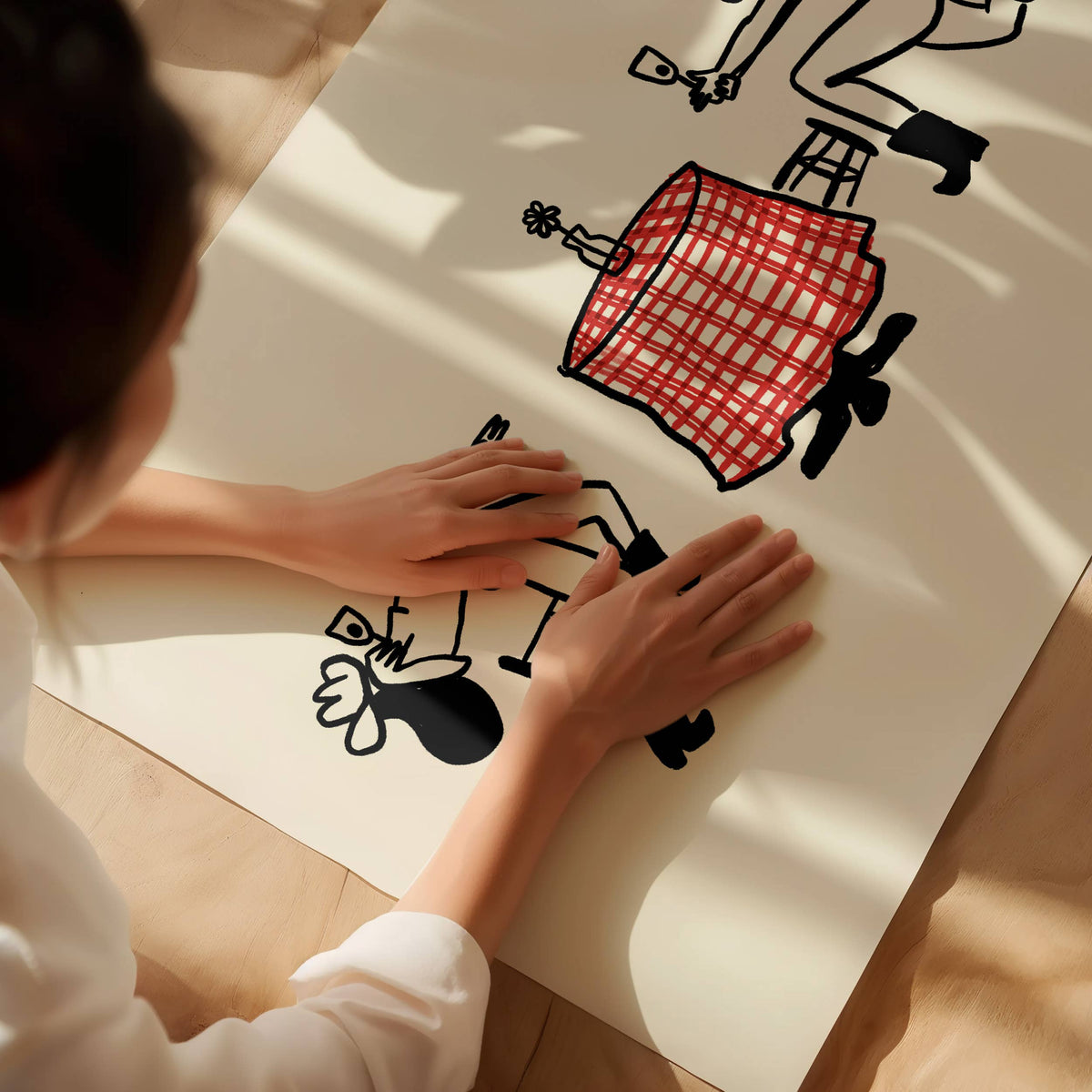 "The Duel" Vintage Western Wall Art: Medium