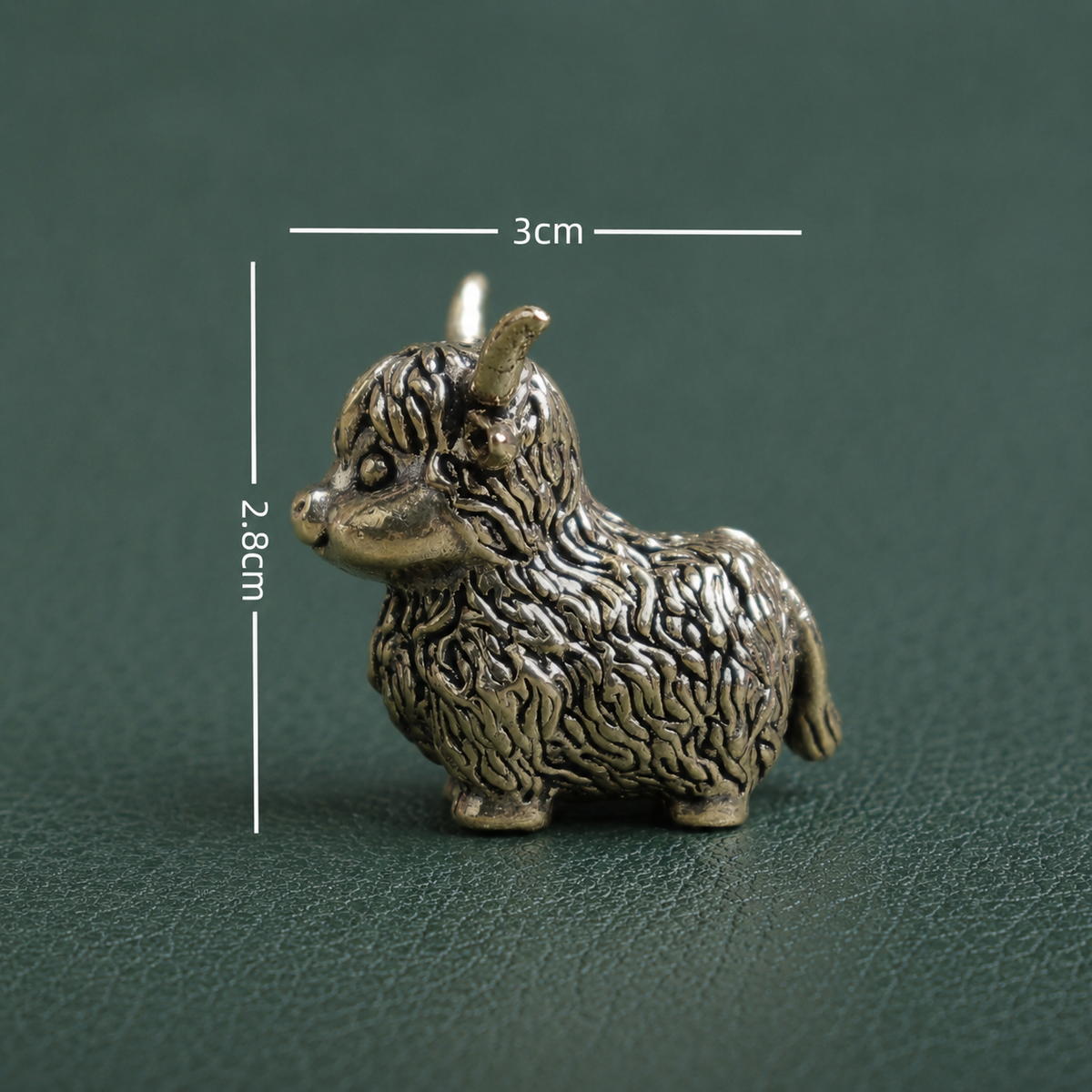 Solid Brass Highland Yak Figurine Decor: A1