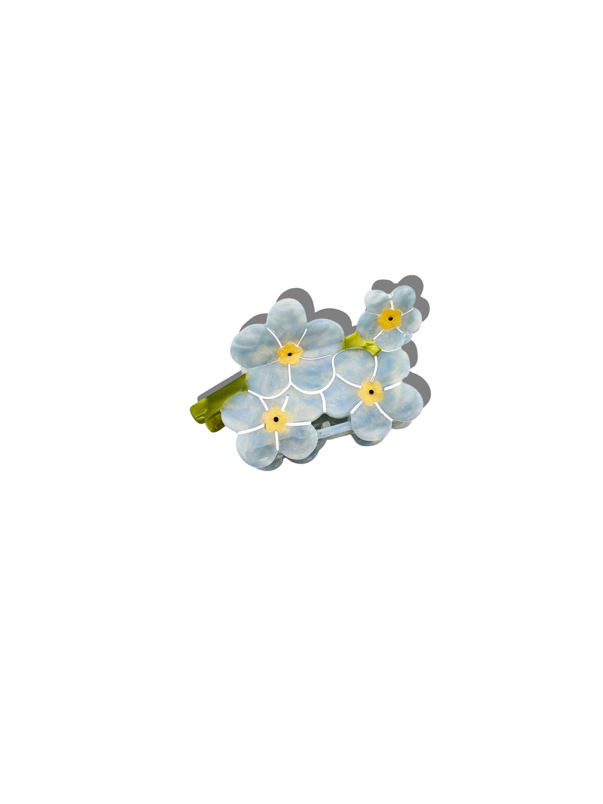 Hand-painted Forget-Me-Not Claw Hair Clip | Eco-Friendly