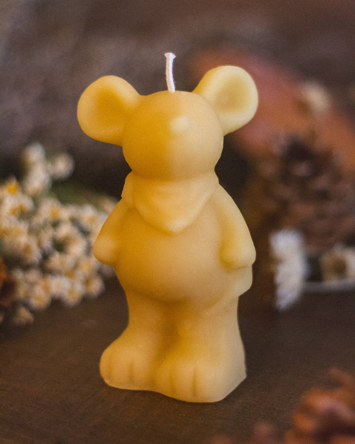 Mouse Beeswax Candle