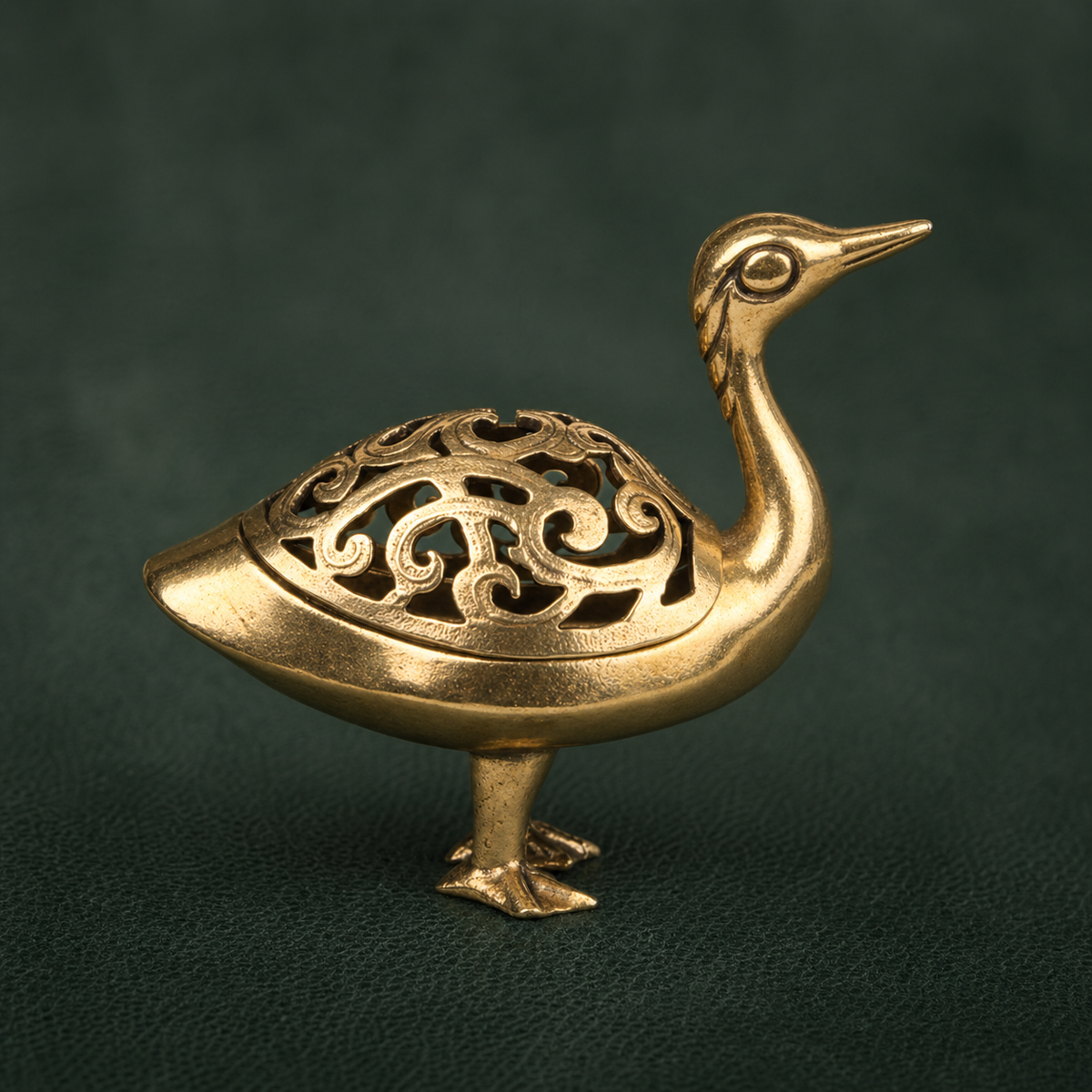 Antique Brass Wild Goose Incense Burner Ornament: A1
