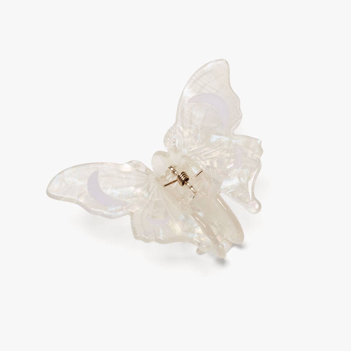 Satin Moth Claw - Butterfly with Crescent Moons Hair Clips