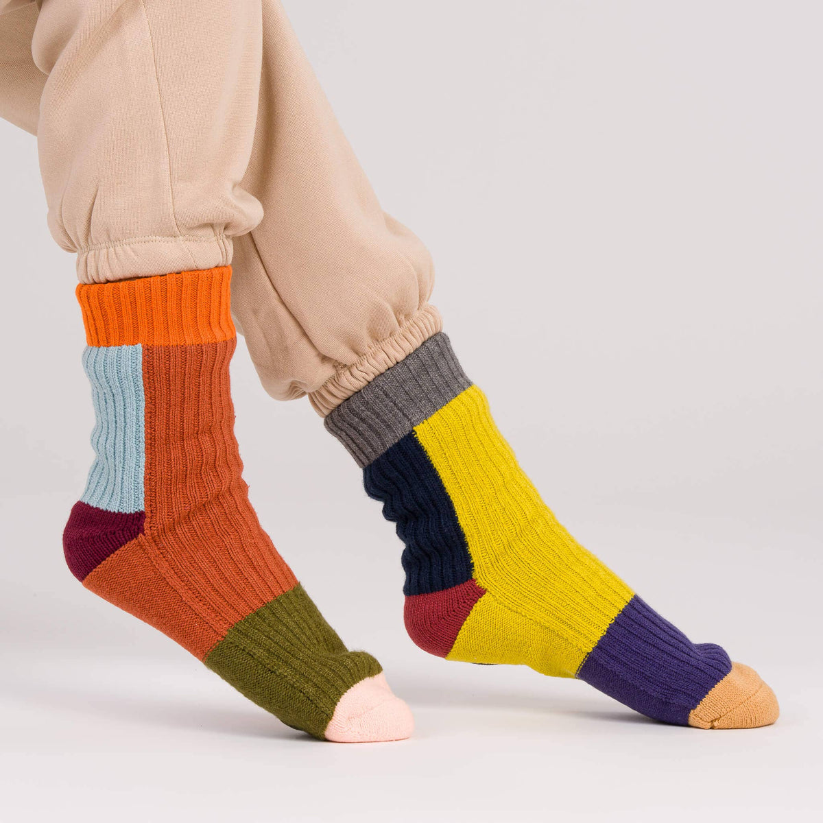 Mismatch House Socks: Desert / S/M - W 6-9<br>M 5-7.5