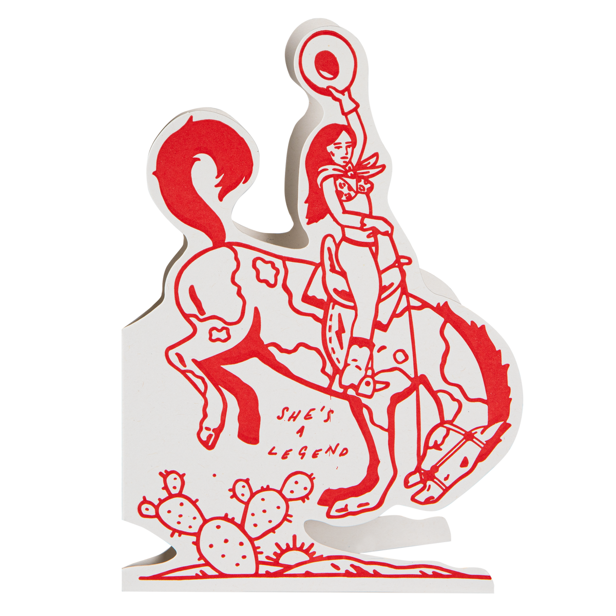 She's A Legend Cowgirl | Cut-Out - Greeting Card