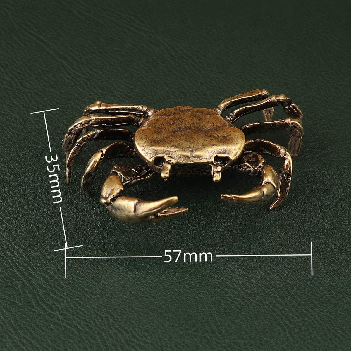 Solid Brass Crab Figurine Pen Holder Ornament: A2
