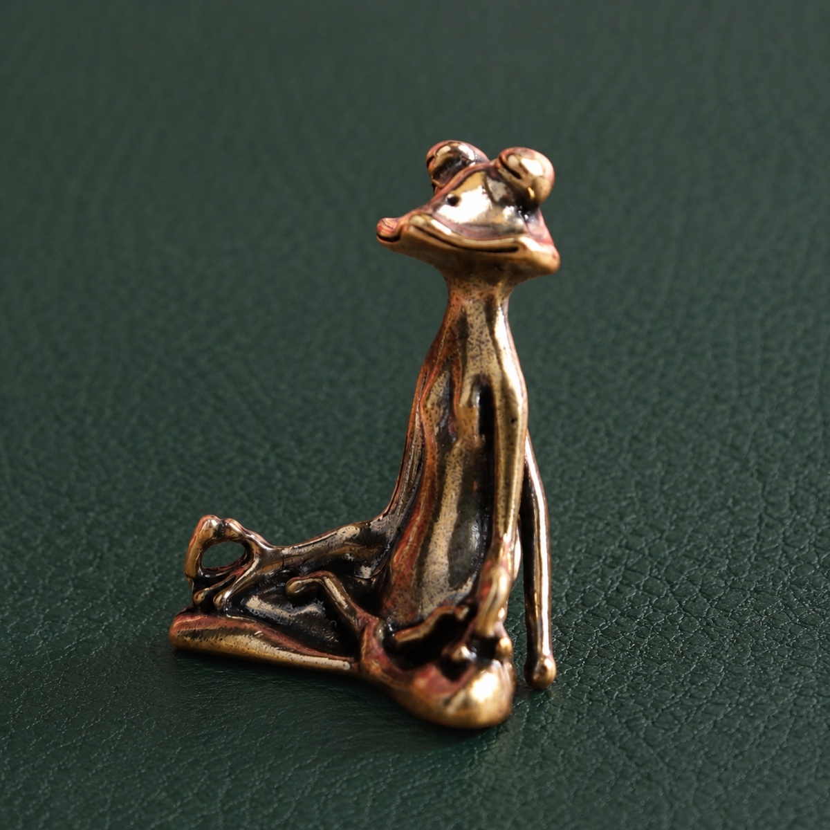 Solid Brass Zen Warrior Frog Incense Holder Ornament: A1