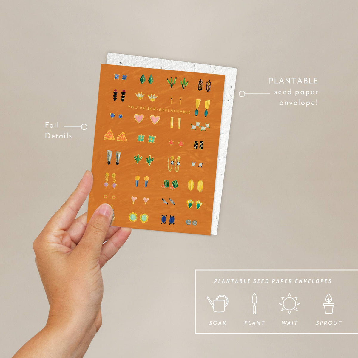 Earrings - Love + Friendship Card